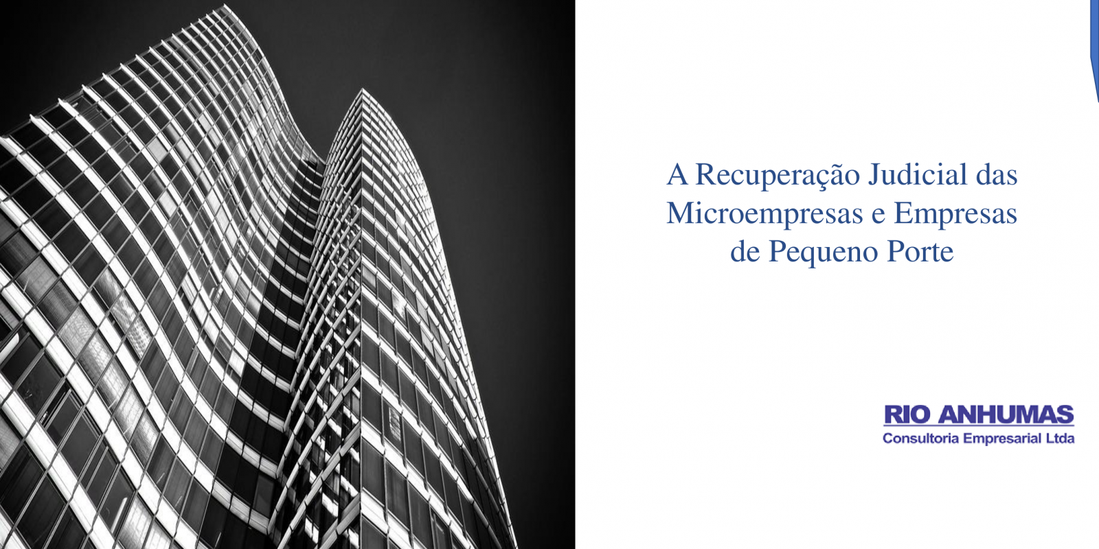 Artigo - A Recuperação Judicial das Microempresas e Empresas de Pequeno Porte Artigo - A Recuperação Judicial das Microempresas e Empresas de Pequeno Porte